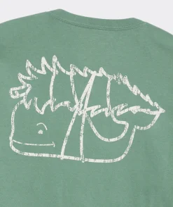 Tees<Vineyard Vines Vintage Tree Whale Long-Sleeve Pocket Tee Starboard Green