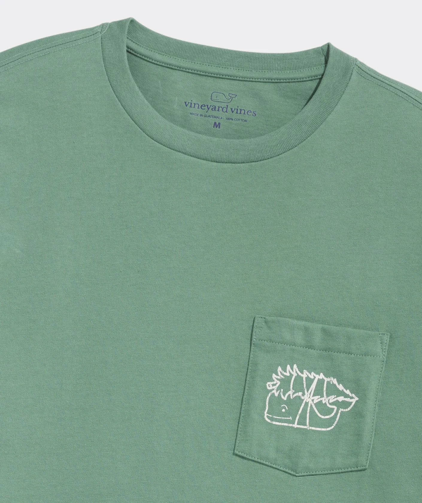 Tees<Vineyard Vines Vintage Tree Whale Long-Sleeve Pocket Tee Starboard Green