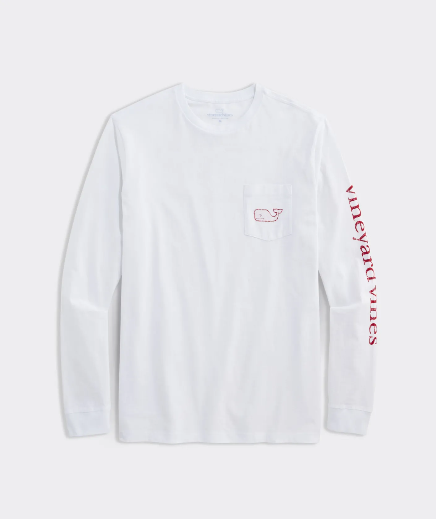 Tees<Vineyard Vines Vintage Whale Hearts Long-Sleeve Pocket Tee White Cap