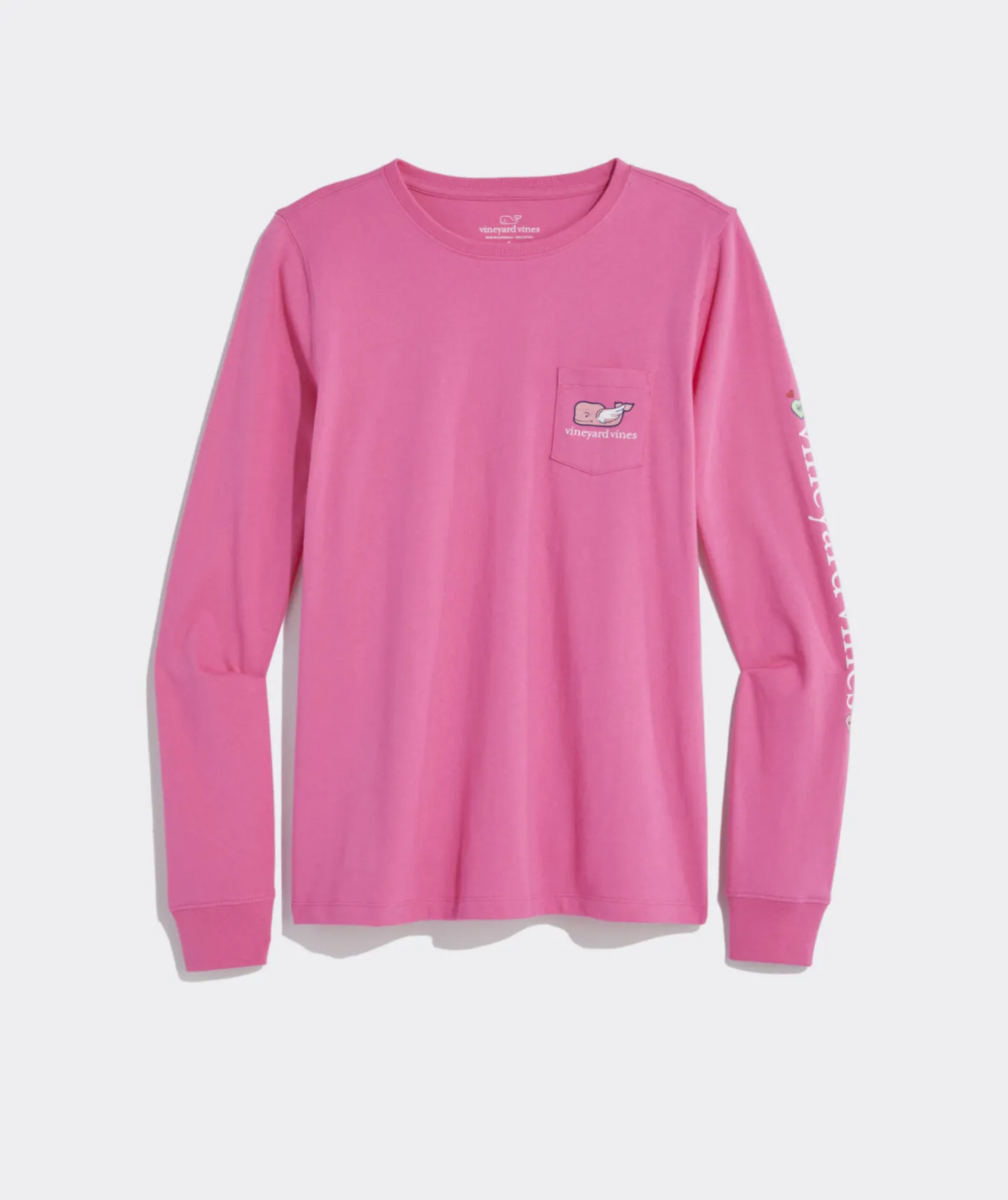 Tees<Vineyard Vines Vintage Whale Long-Sleeve Pocket Tee Cayman