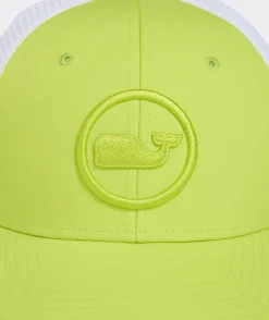 Hats<Vineyard Vines Whale Dot Performance Trucker Hat Wild Lime