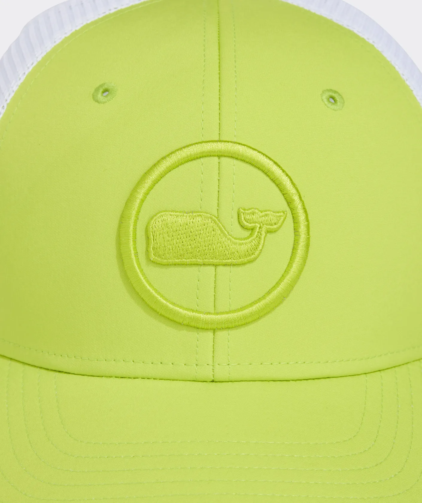 Hats<Vineyard Vines Whale Dot Performance Trucker Hat Wild Lime