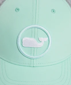 Hats<Vineyard Vines Whale Dot Performance Trucker Hat Antigua Green