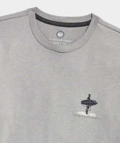 Tees<Vineyard Vines Winter Surfer Long-Sleeve Dunes Tee Grey Heather