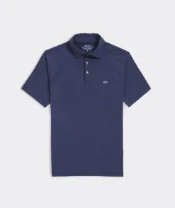 Florida State University<Vineyard Vines Women's Florida State University Stripe Sankaty Shep Shirt Heather Gray